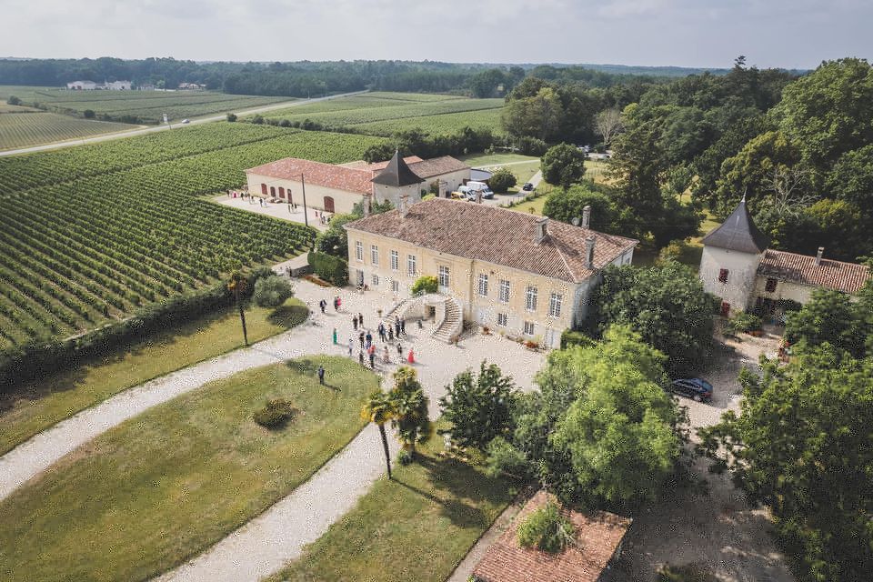 Chateau entouré de vignes